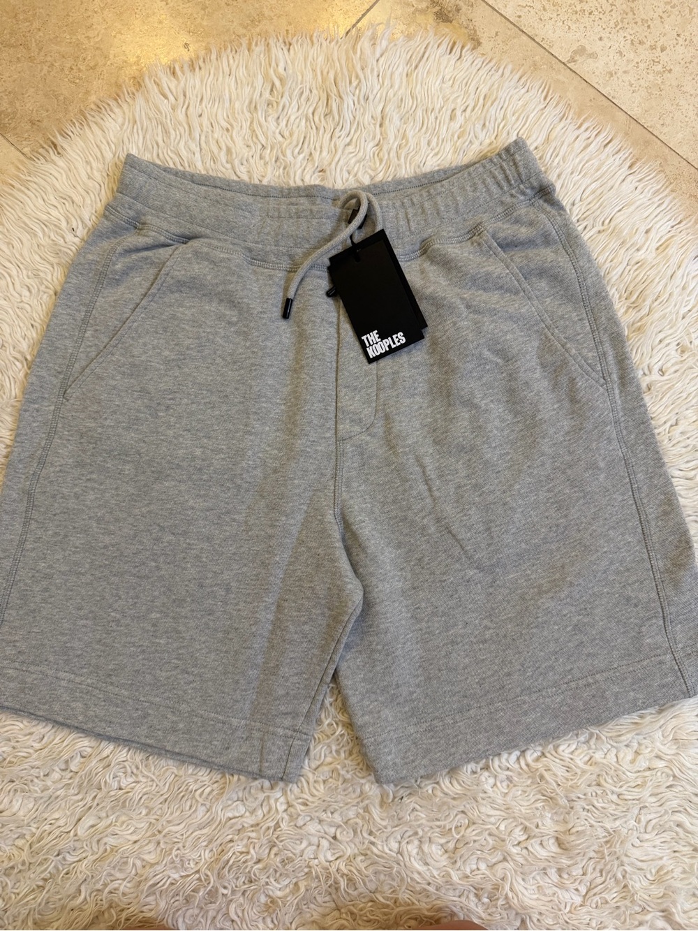 The Kooples Men's Grey Cotton Drawstring Shorts